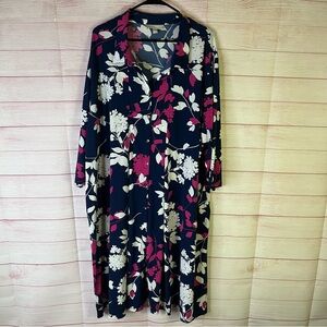 Woman Within‎ Floral Button Front Shirt Dress Size 3X | 30/32